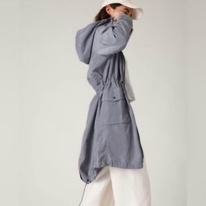 Athleta 'Everyday Anorak' Super Long Hooded Womens Jacket, Sz XL Very Good